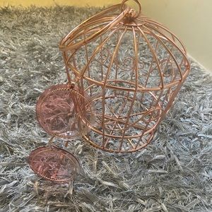 Pink Rose Two Tone Gold Glasses & Rose Gold Purse